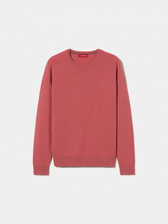 Round neck wool pullover