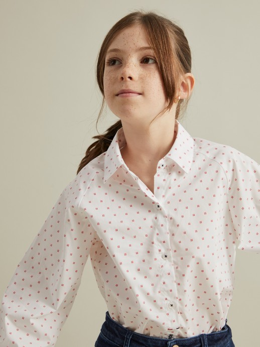 Lions micropattern blouse