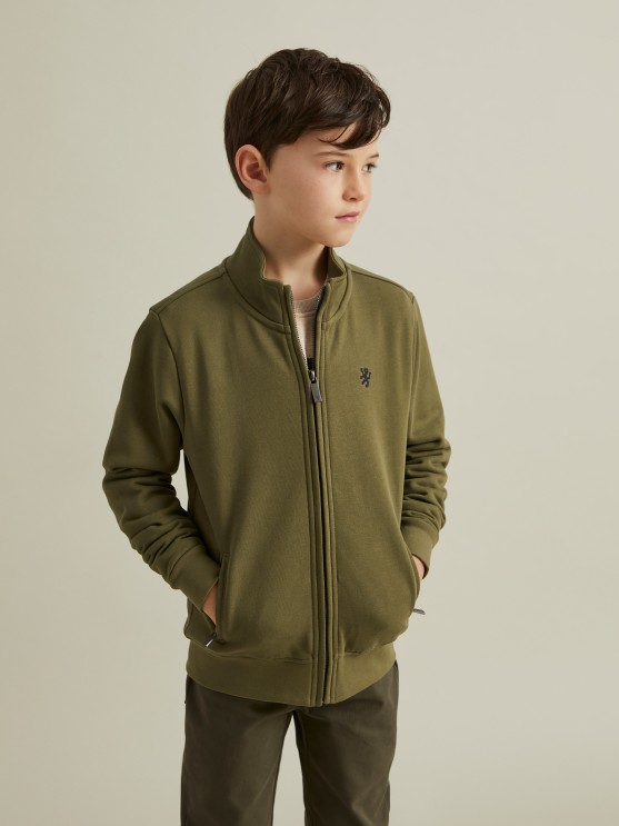 Cotton knitted coat