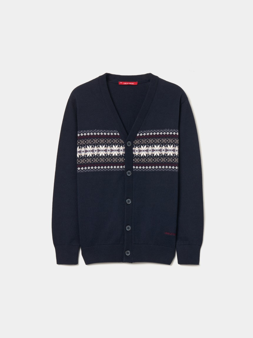 Casaco malha jacquard