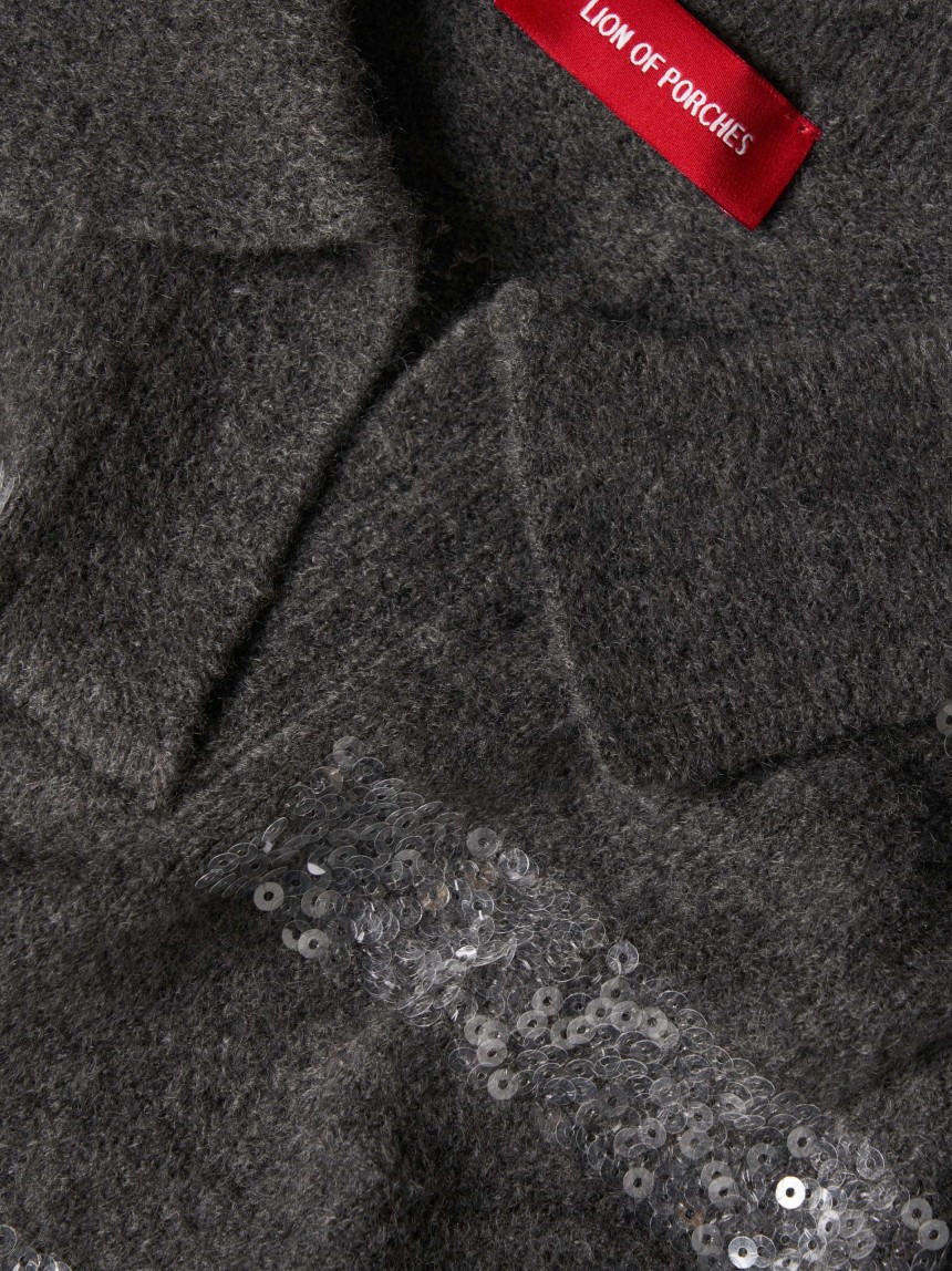 Camisola de malha �s riscas