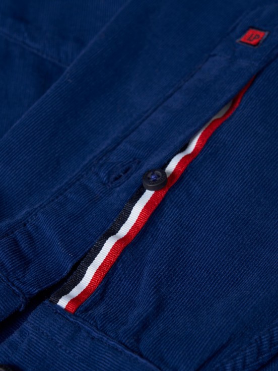 Camisa slim fit de bombazine