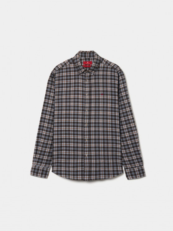 Plaid slim fit shirt