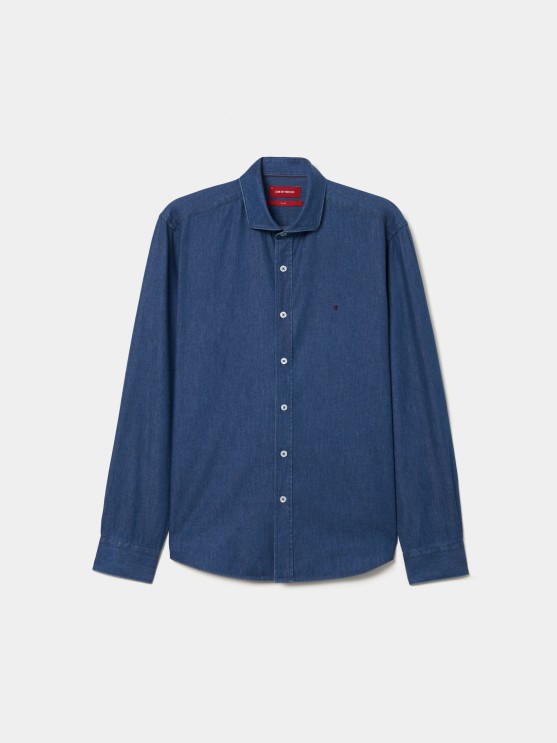 Camisa denim slim fit