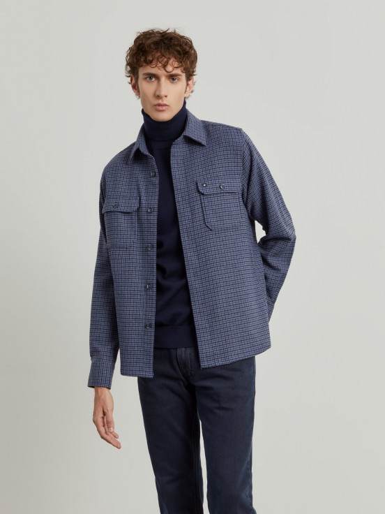 Pied de poule overshirt