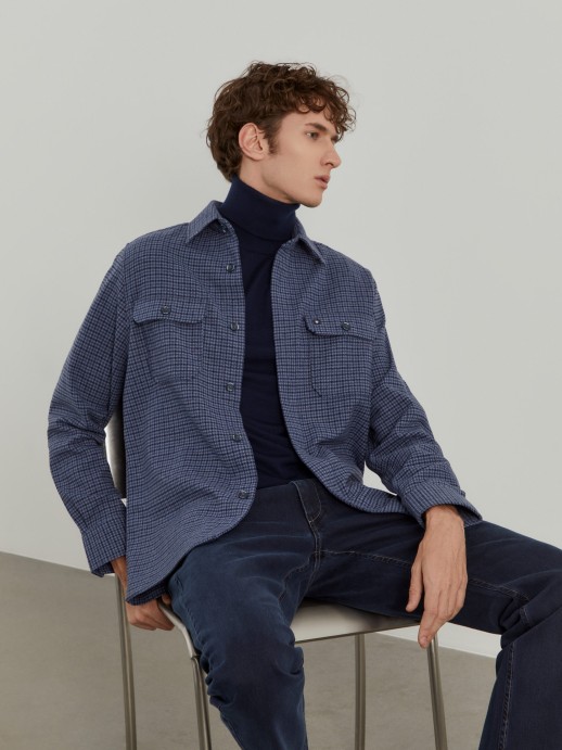 Pied de poule overshirt