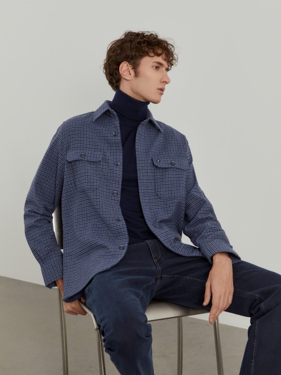 Pied de poule overshirt