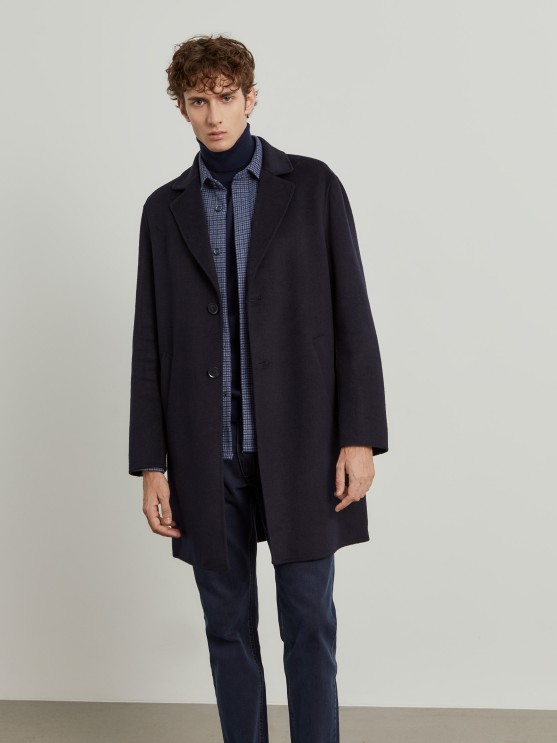 Wool blend overcoat