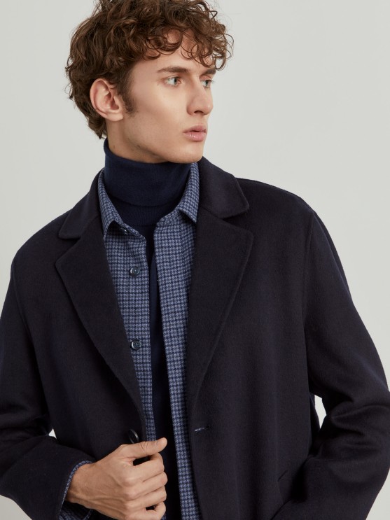 Wool blend overcoat