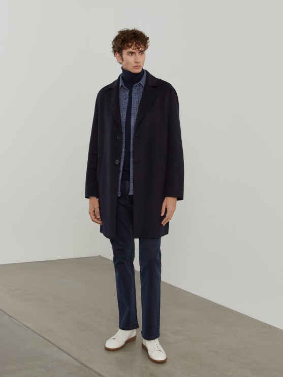 Wool blend overcoat