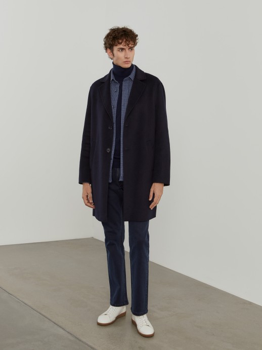 Wool blend overcoat