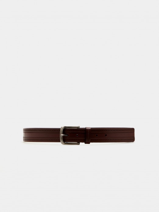 Leather crafted belt