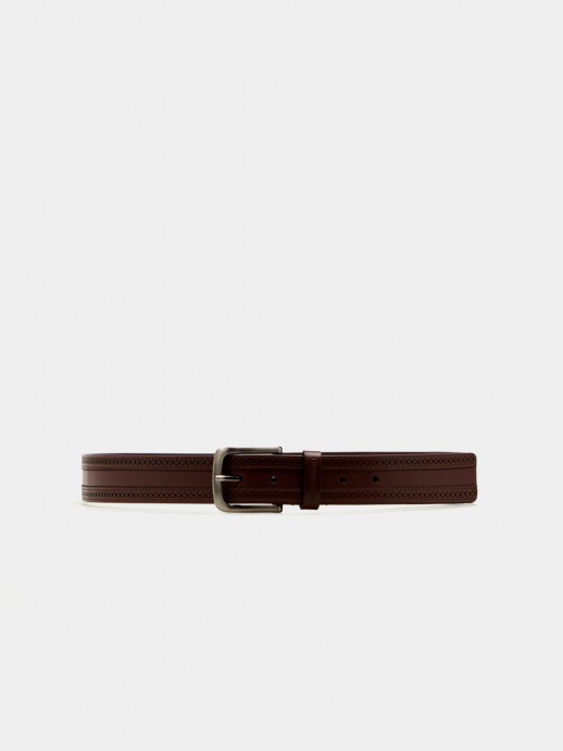 Leather crafted belt