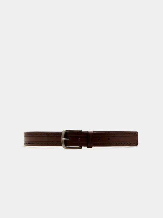 Leather crafted belt