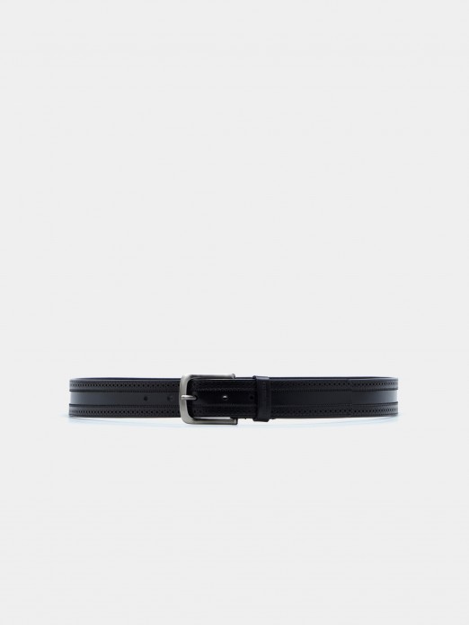 Leather crafted belt