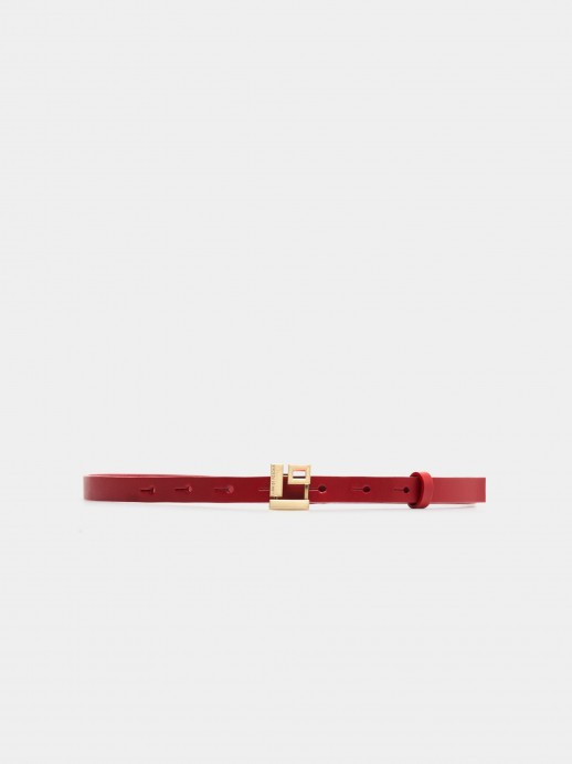 Thin leather belt
