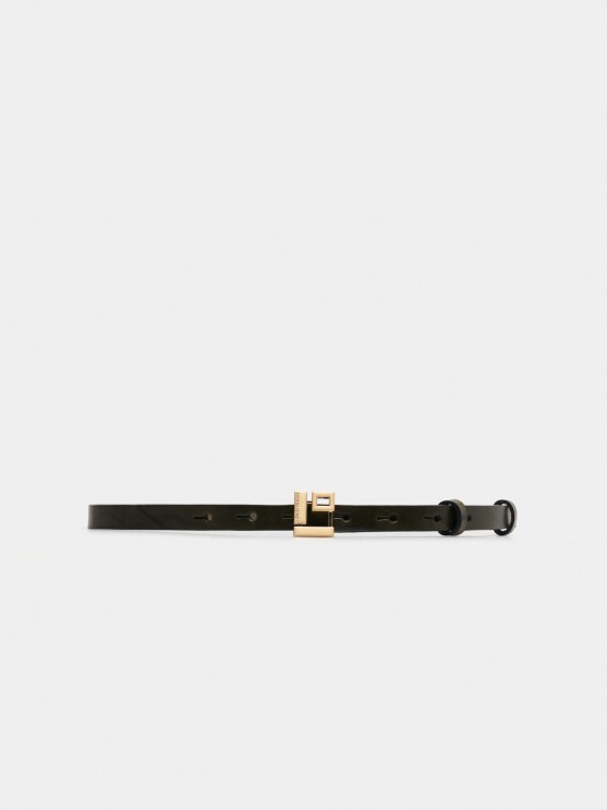 Thin leather belt