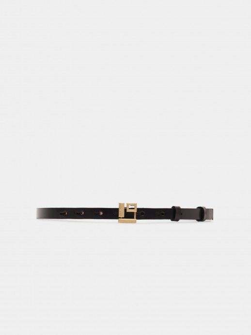 Thin leather belt