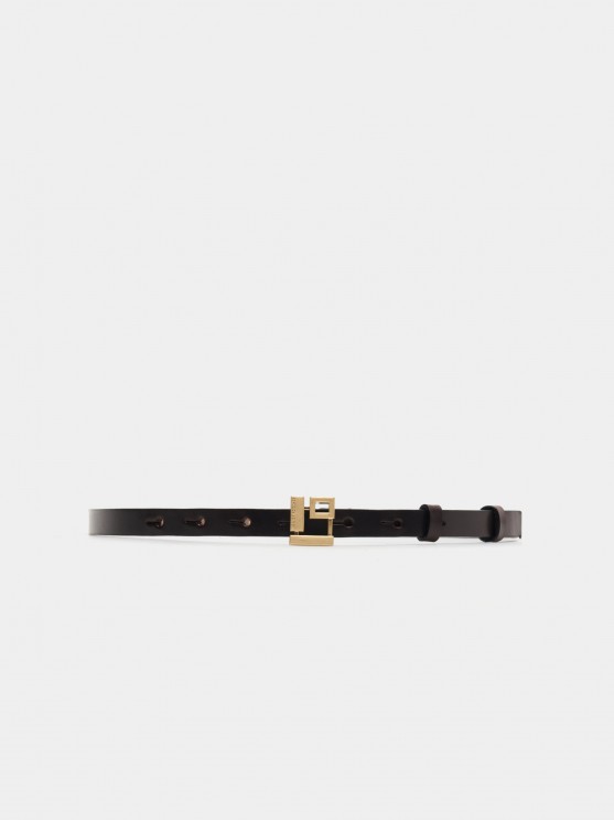 Thin leather belt