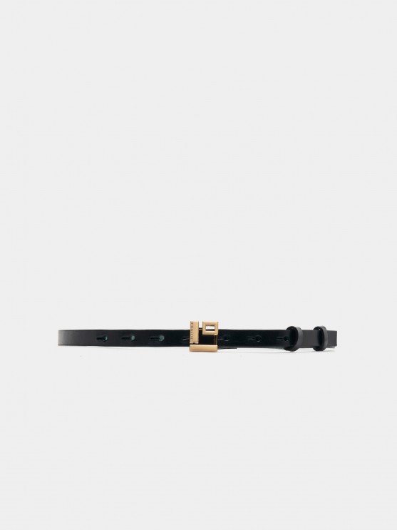Thin leather belt