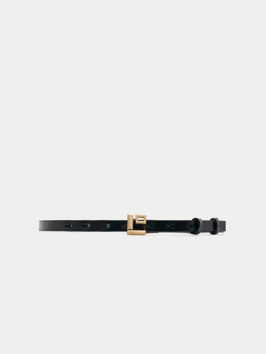 Thin leather belt