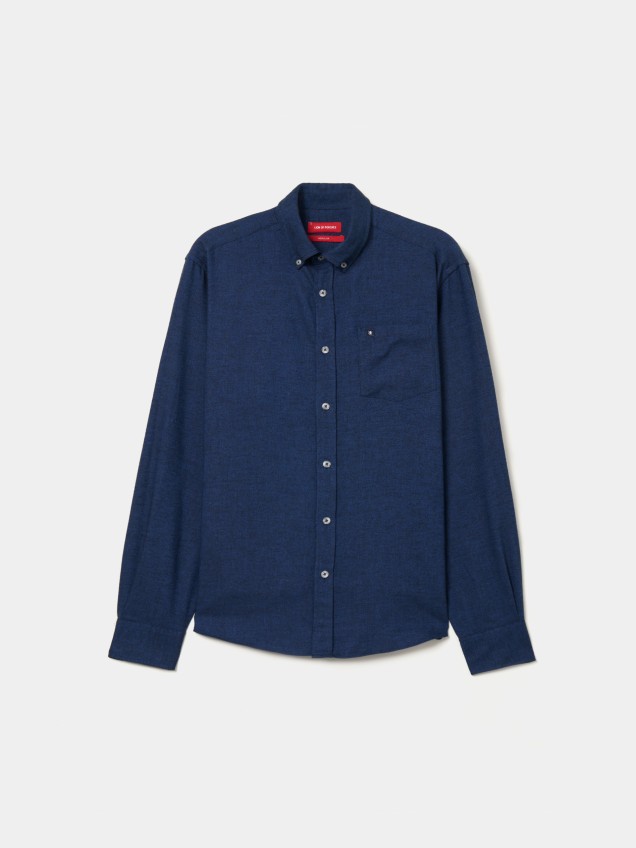 Regular fit flannel shirt - Image product