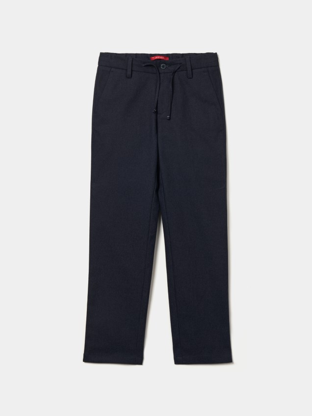 Calças denim com cordão