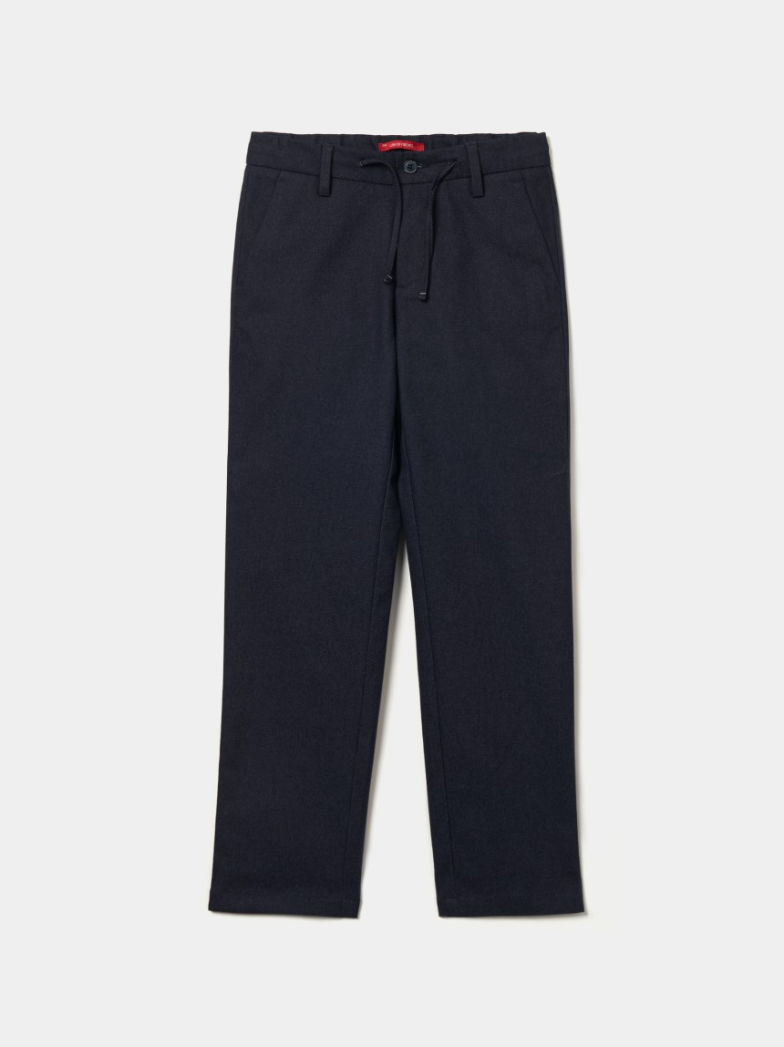 Drawstring denim pants