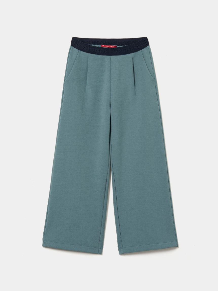 Wide leg knit pants
