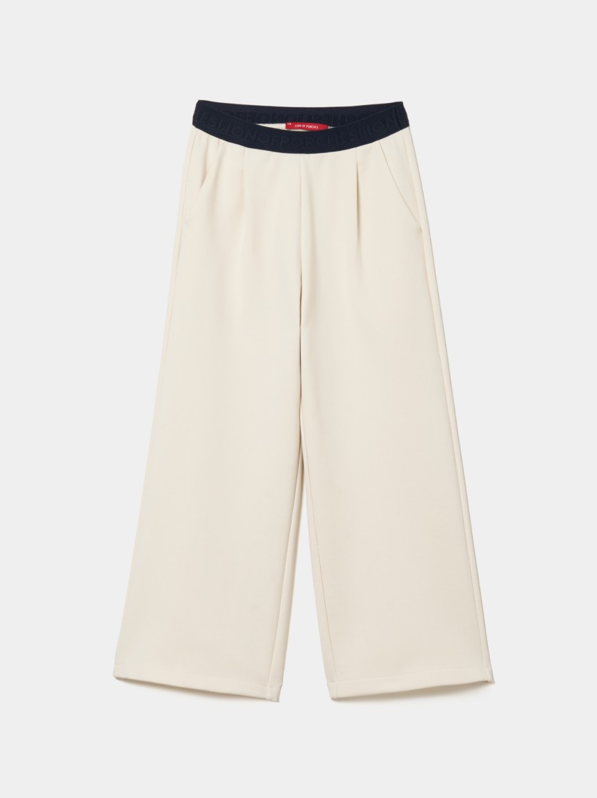Wide leg knit pants