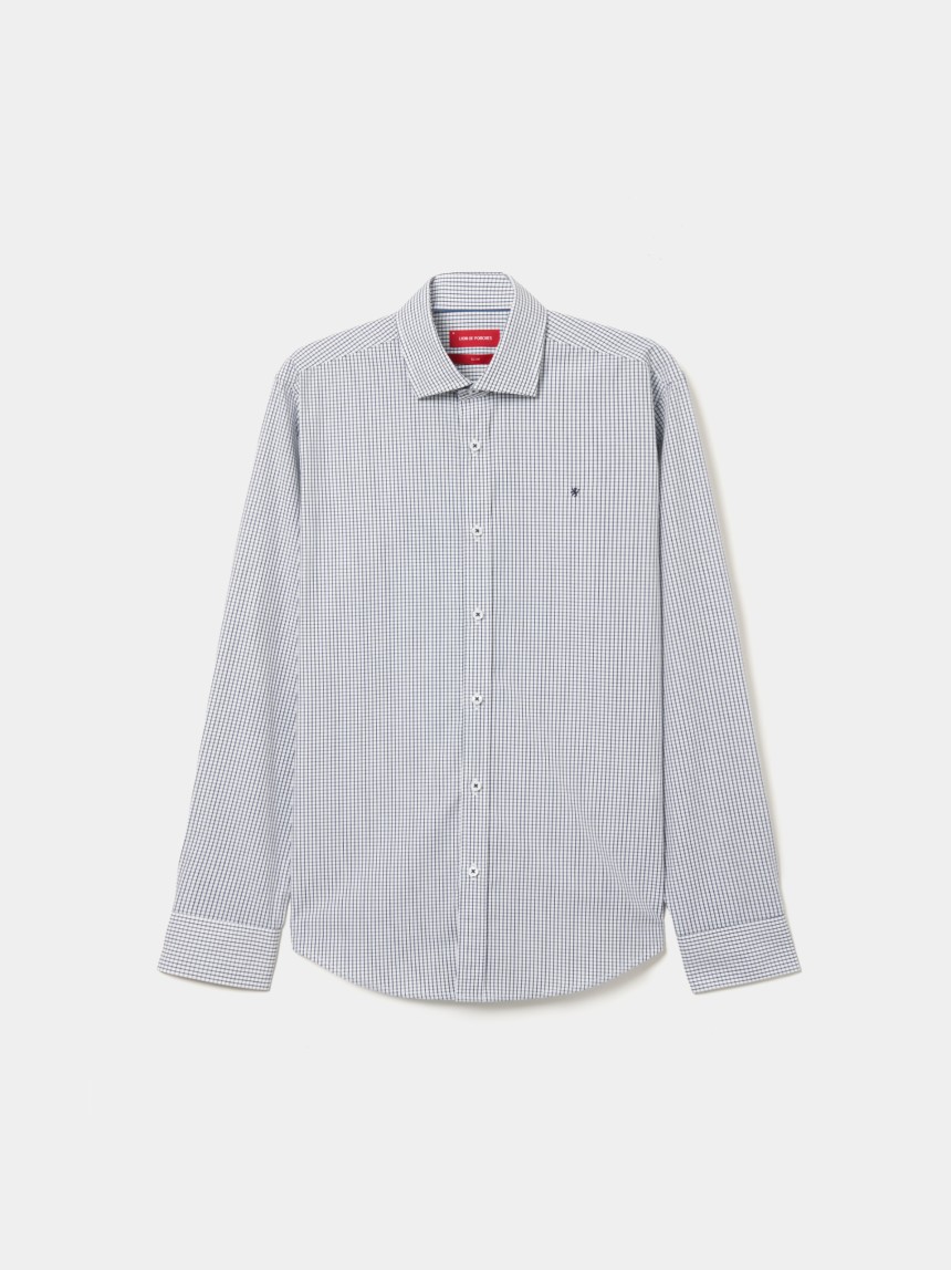 Camisa slim fit quadrados