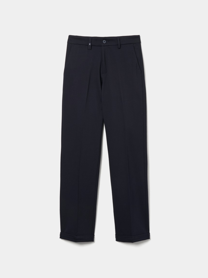 Creased chino pants