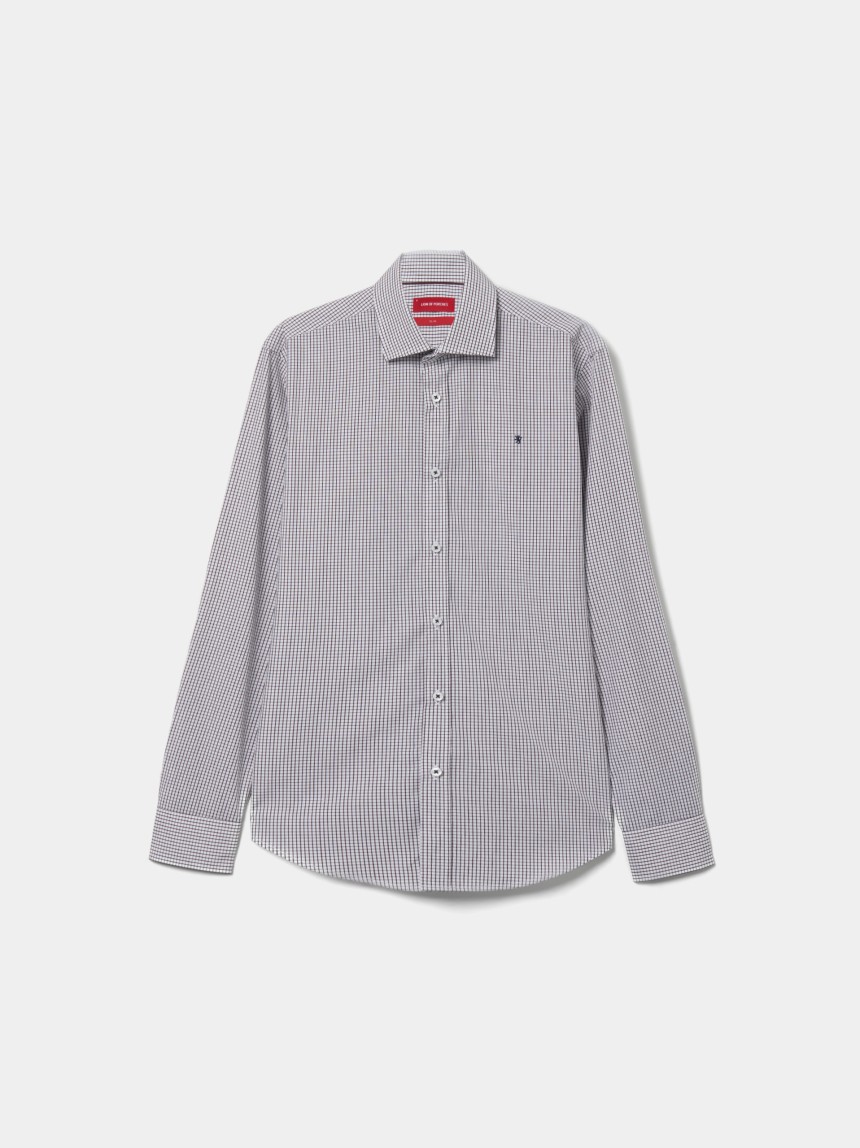 Camisa slim fit quadrados