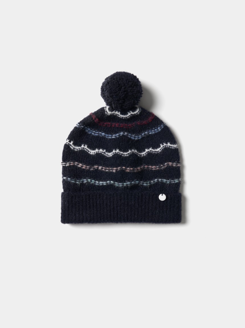Beanie with pom-pom