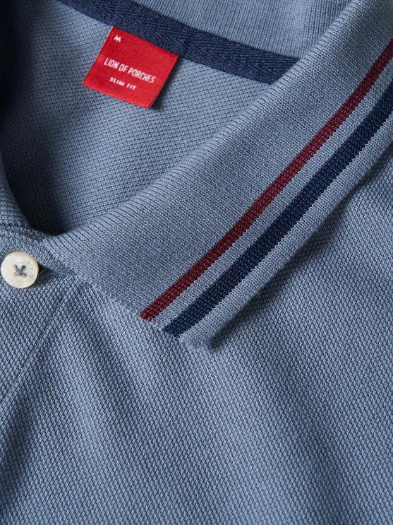 Slim fit pique polo shirt
