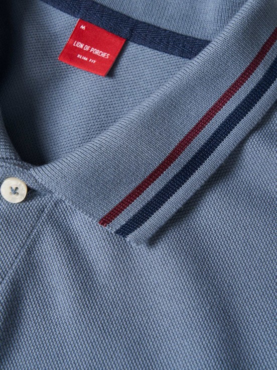 Slim fit pique polo shirt