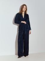 Velvet palazzo pants