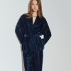 Velvet coat with belt