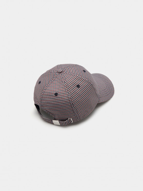 Gorra con estampado de cuadros