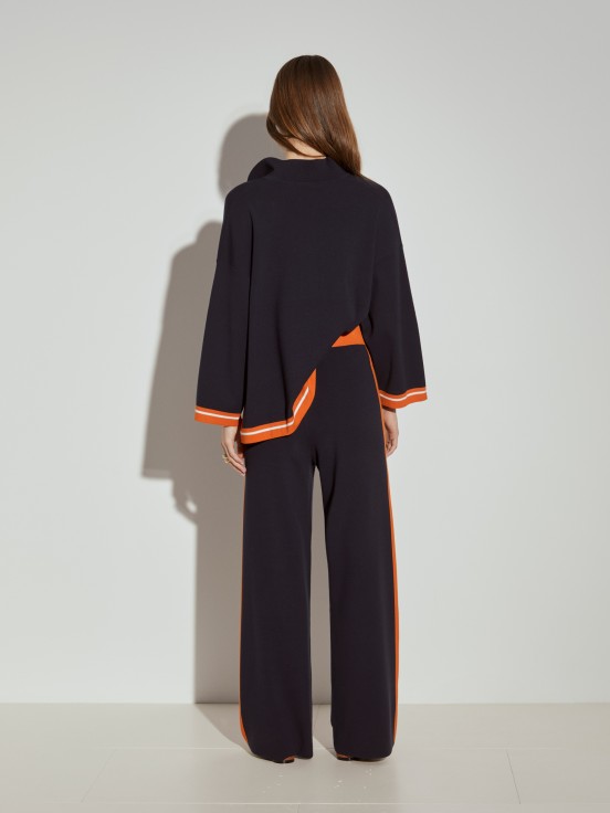Wide leg knit pants