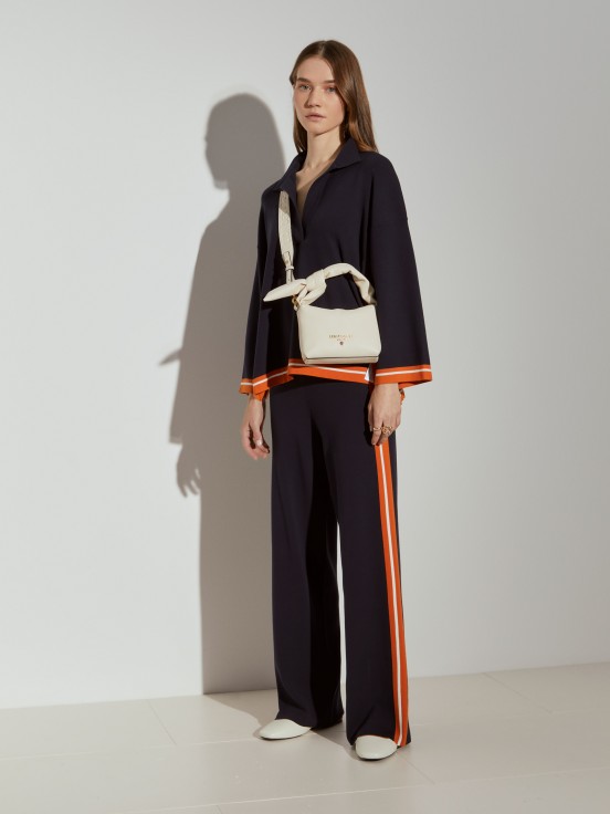 Wide leg knit pants