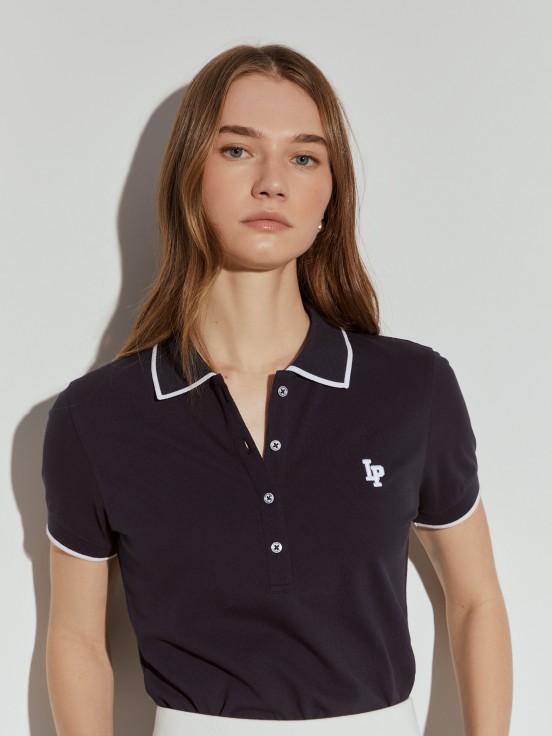 Polo piqu em algodo