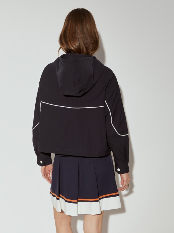 Bomber jacket with hood