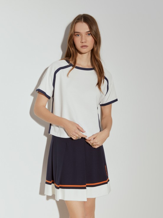 Camiseta de algodn bicolor