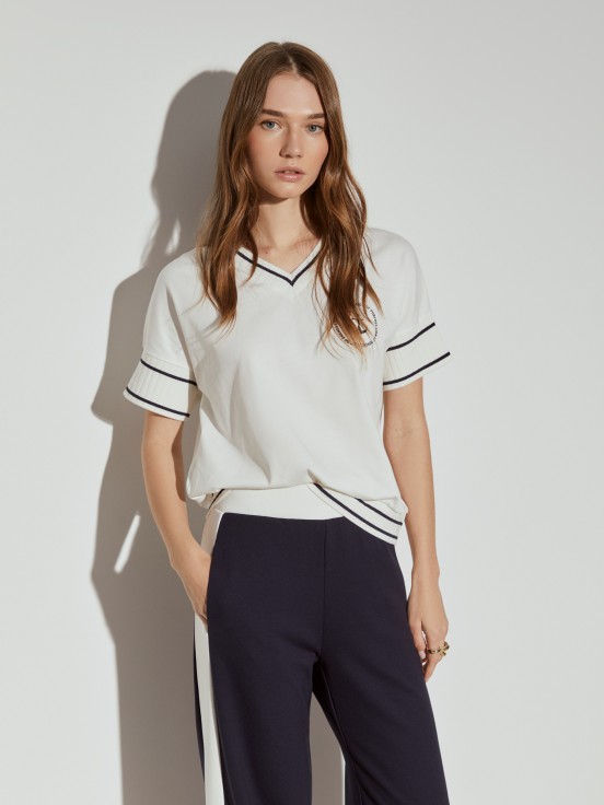 Pantaln punto bicolor