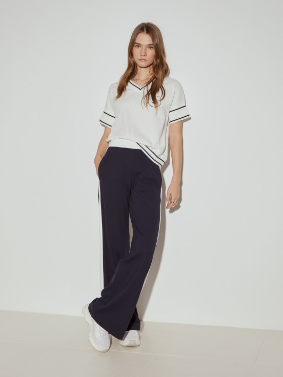 Pantaln punto bicolor
