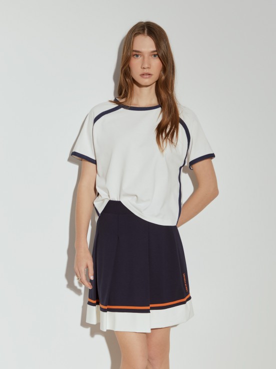 Camiseta de algodn bicolor
