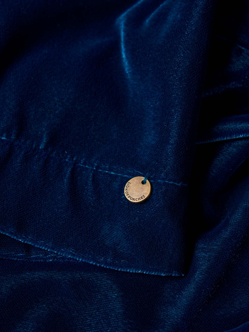 Velvet coat with belt
