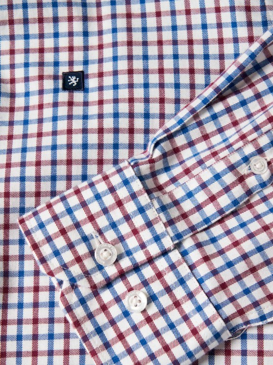 Camisa slim fit quadrados
