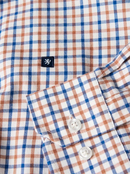 Camisa slim fit quadrados
